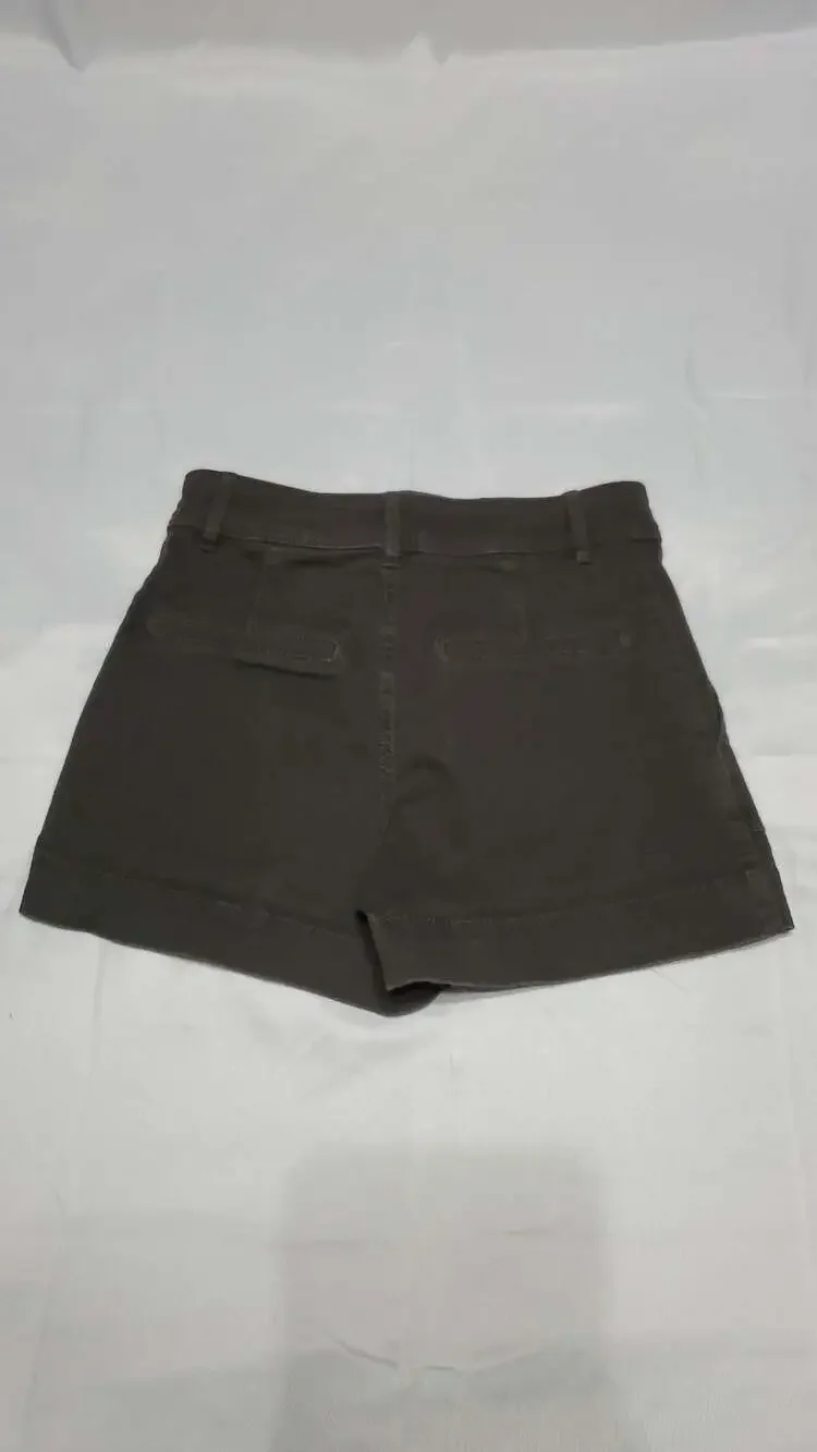 H&M High Waisted Utility Shorts Dark Olive Green Size 2 - Picture 4 of 4